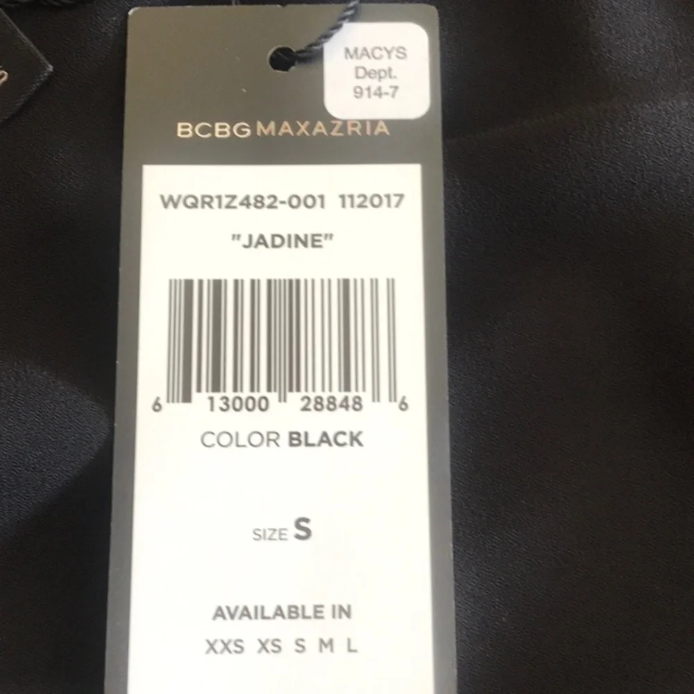 New BCBG Maxazria Crossover Black Blouse - Picture 10 of 10